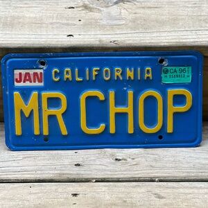 Personalized California License Plate w/Jan 96 Tag